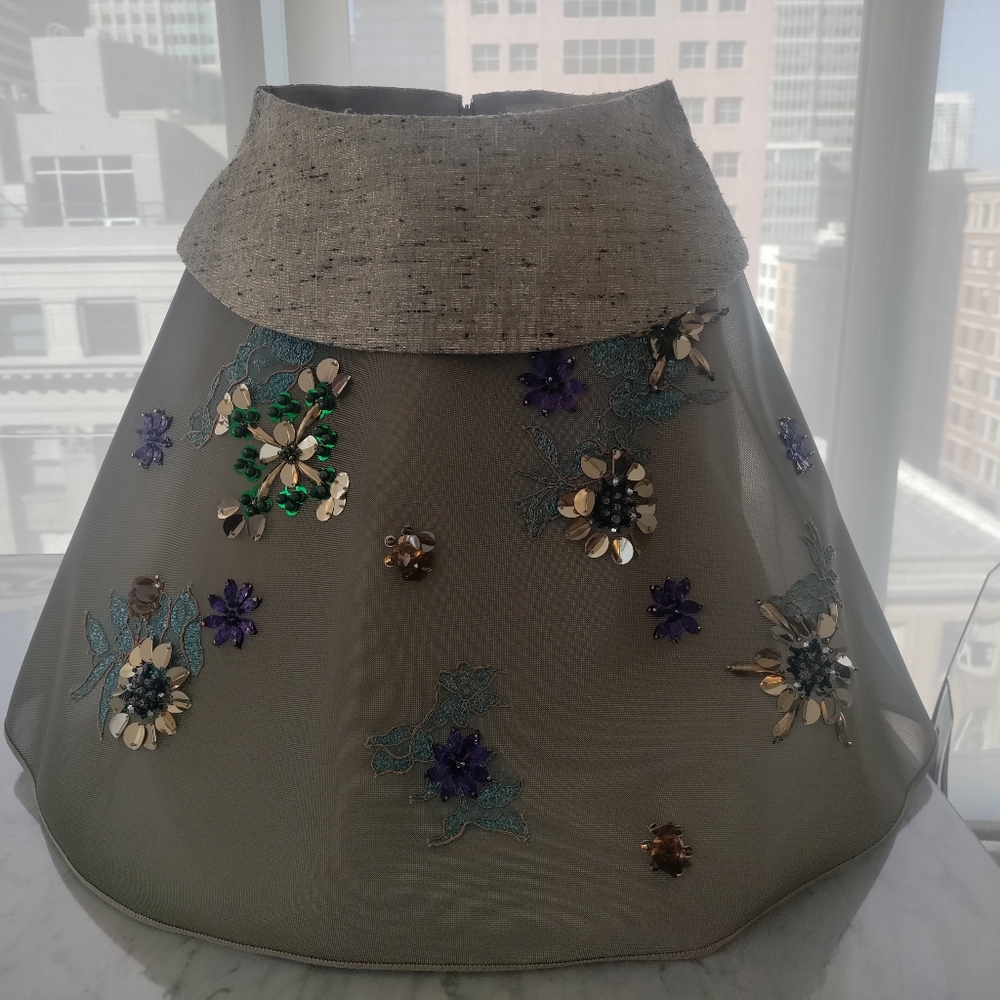 Delpozo - Convertible Couture Brocade Removable Embroidery Mini Skirt NWT - Picture 8 of 13